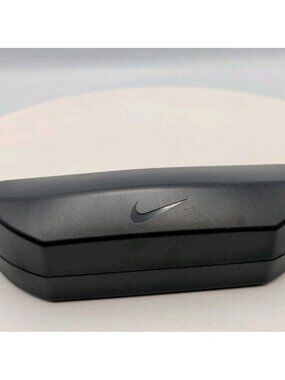 Nike Black Hard Sunglasses Eyeglass Glasses Case Felt Lined Clam Shell Italy Y2K